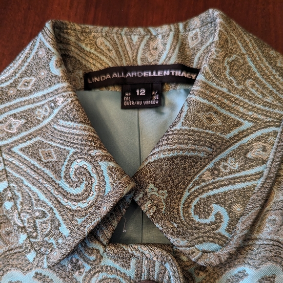 Linda Allard Ellen Tracy jacquard blazer, size 12 - Picture 4 of 16